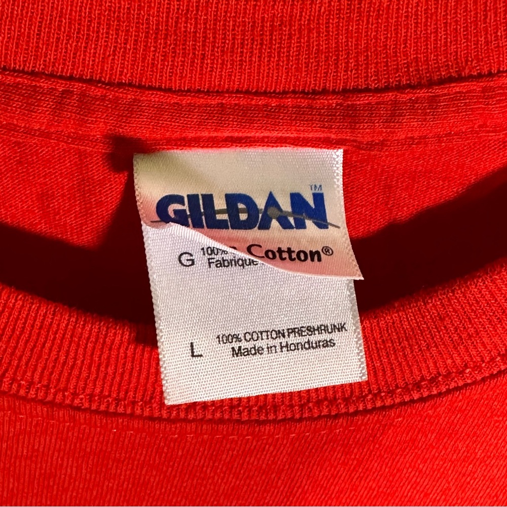 Gildan Large T-shirt Athletic Sporty‎ Red - Picture 3 of 4